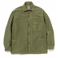 hobo ホーボー "ARTISAN SHIRT JACKET COTTON MOLESKIN MALUBERRY LEAF DYED"
