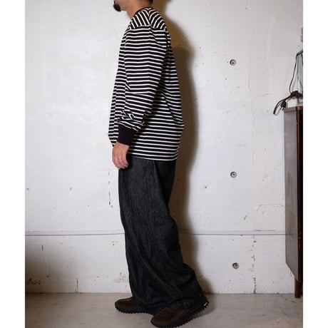 HARVESTY ハーベスティー"BLACK DENIM NARROW CIRCUS PANTS"