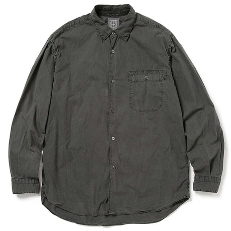 hobo ホーボー "ARTISAN L/S SHIRT COTTON BROAD CHARCOAL DYED"