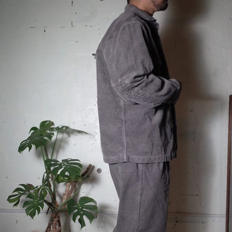 hobo ホーボー "SHIRT JACKET COTTON CORDUROY BENGALA MUD DYED"