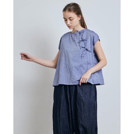 (g) グラム "FRONT RIBBON BLOUSE"フロントリボンブラウス