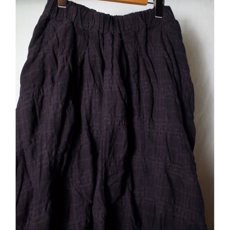 HARVESTY ハーベスティ"COTTON/WOOL SHRUNK PLAID EASY CARMEN SKIRT"シュリンクチェック イージーカルメンスカート