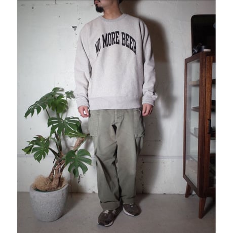 TACOMA FUJI RECORDS タコマフジレコード "NO MORE BEER COLLEGE LOGO SWEATSHIRT designed by Shuntaro Watanabe"