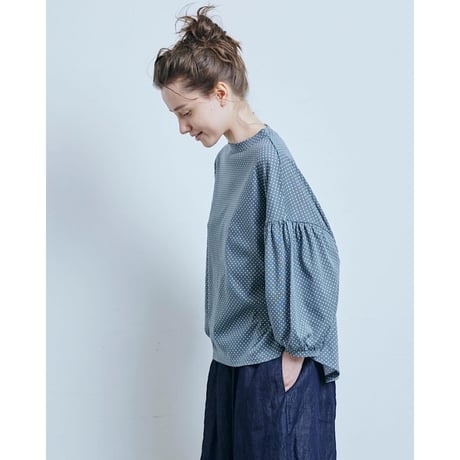 (g) グラム "DOT SHOULDER BALLOON PULLOVER" ドットショルダーバルーンプルオーバー
