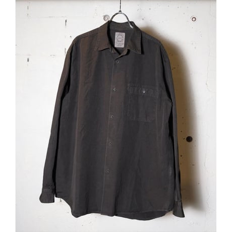 hobo ホーボー "L/S SHIRT COTTON WEATHER CLOTH OVERDYED" シャツ