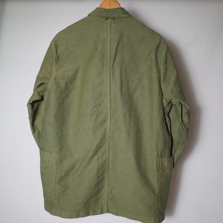 hobo ホーボー "ARTISAN SHIRT JACKET COTTON MOLESKIN MALUBERRY LEAF DYED"