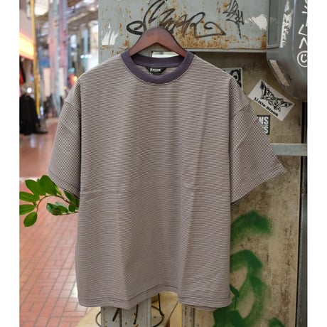 EVCON エビコン" Mercerization Border Wide S/S Tee"