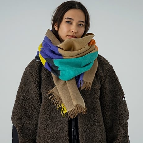 SUBLIME サブライム "PATTERN MERINO STOLE"