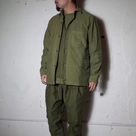 hobo ホーボー "ARTISAN SHIRT JACKET COTTON MOLESKIN MALUBERRY LEAF DYED"
