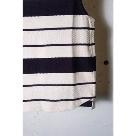CURLY カーリー ”CABLE JACQUARD VEST -border-"ケーブルジャガードベスト