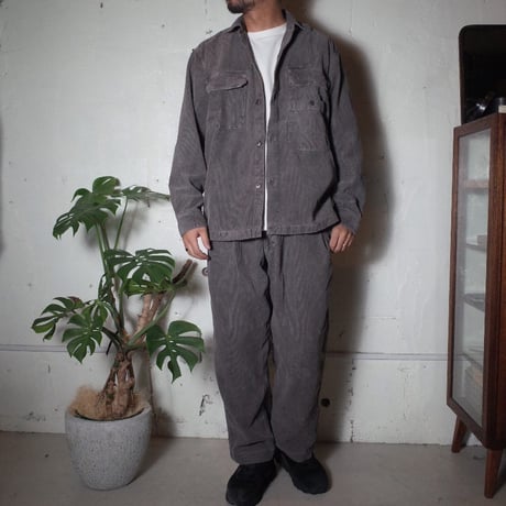 hobo ホーボー "SHIRT JACKET COTTON CORDUROY BENGALA MUD DYED"