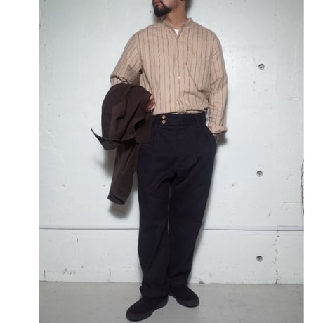 A VONTADE / Banded Collar Shirts -Viera Stripe