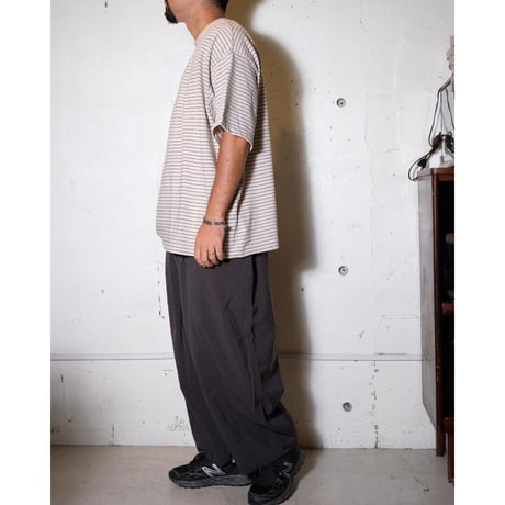 HARVESTY ハーベスティ "TROPICAL PINSTRIPES CROPPED EASY CIRCUS PANTS トロピカル ピンストライプ クロップドイージーサーカスパンツ"
