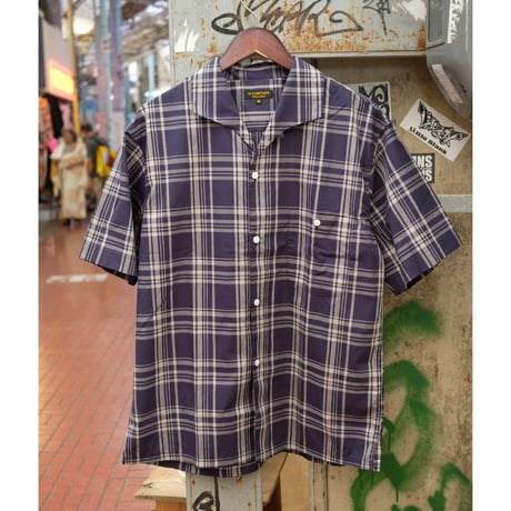 A VONTADE アボンタージ "Italian Open Collar Shirts SS -Check Broad Cloth-"