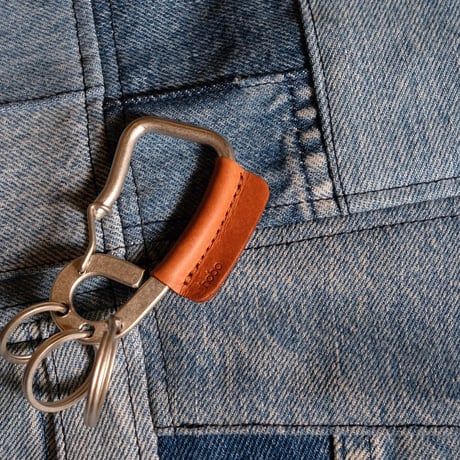 hobo ホーボー "CARABINER KEY RING L with COW LEATHER"カラビナ