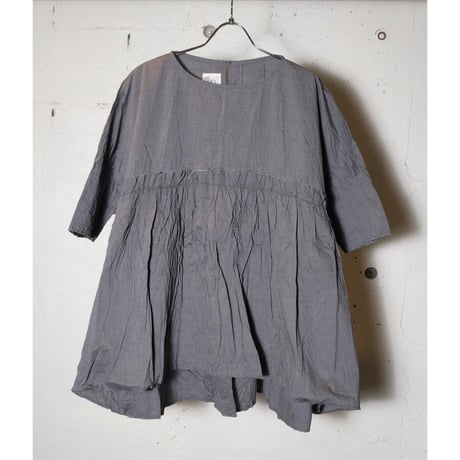(g) グラム "TYPEWRITER SWITCHING GATHER BLOUSE" タイプライタースイッチングギャザーブラウス