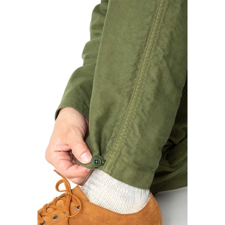 hobo ホーボー "ARTISAN EASY PANTS COTTON MOLESKIN MALUBERRY LEAF DYED"