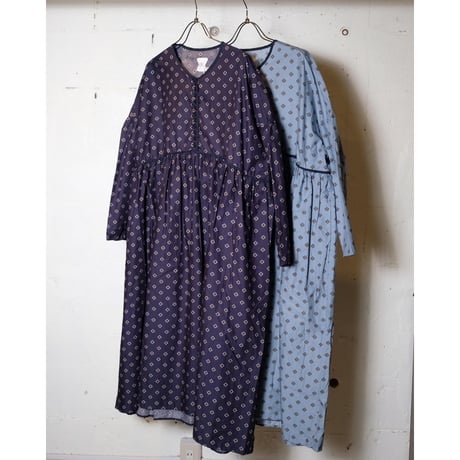 (g) グラム "PRINT TRIMMED GATHER ONEPIECE "プリントトリミングギャザーワンピース