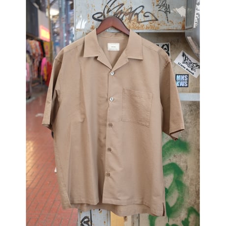 EVCON エビコン"SEERSUCKER OPEN COLLAR SHIRT"
