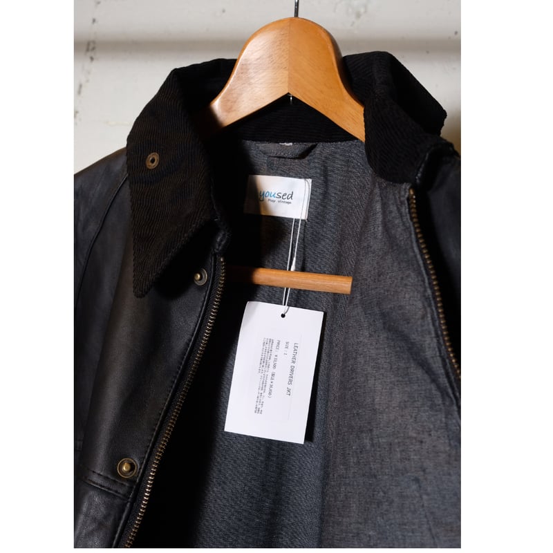 交渉可【yoused】LEATHER DRIVER'S JACKET
