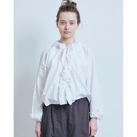 (g) グラム "FRILL TRIM BLOUSE" フリルトリムブラウス
