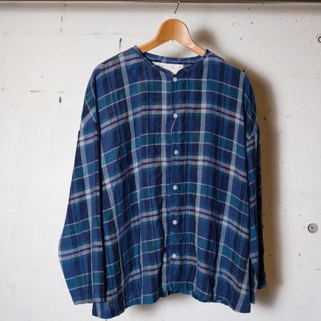 HARVESTY ハーベスティー "LINEN MADRAS PLAID ATELIER BLOUSE"