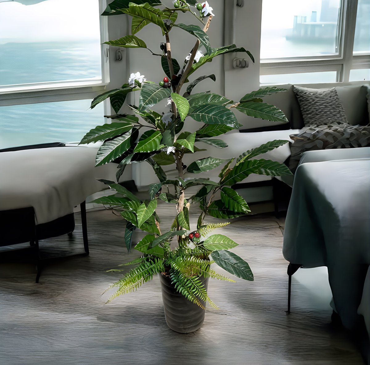 光触媒 人工観葉植物 ウォールグリーン フェイクグリーン コーヒーの木
