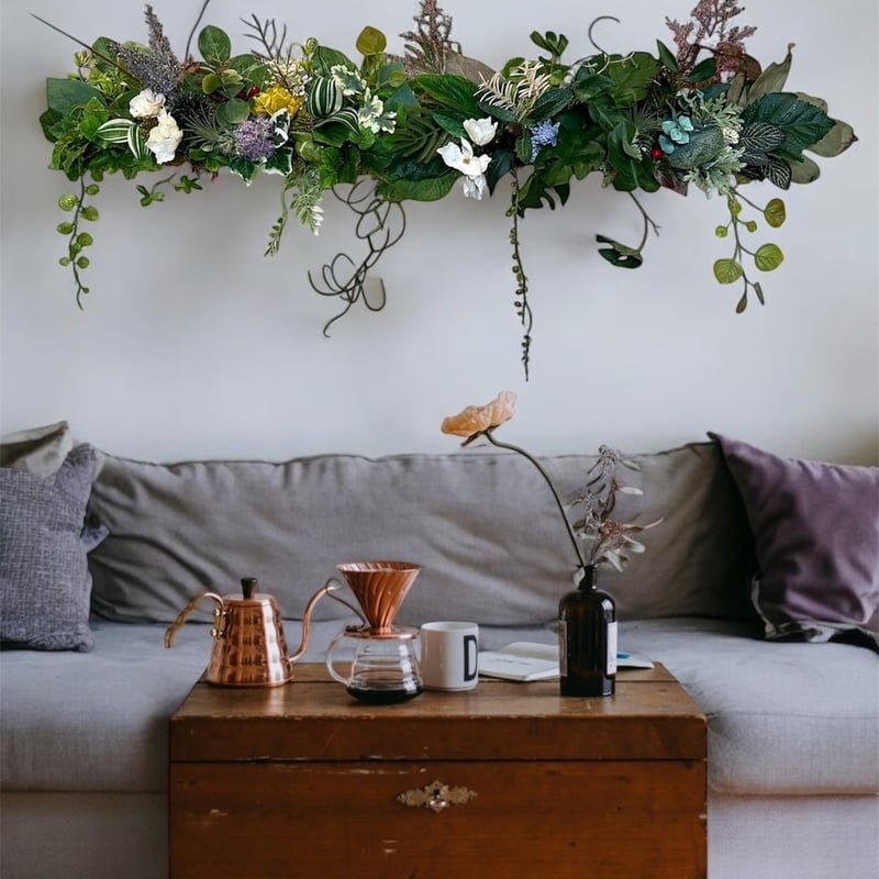 光触媒 人工観葉植物 ウォールグリーン フェイクグリーン 壁掛け30477