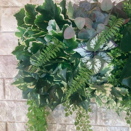 光触媒　人工観葉植物　ウォールグリーン　フェイクグリーン　壁掛け7020