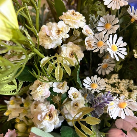 光触媒　人工観葉植物　ウォールグリーン　フェイクグリーン　野花春の花5353