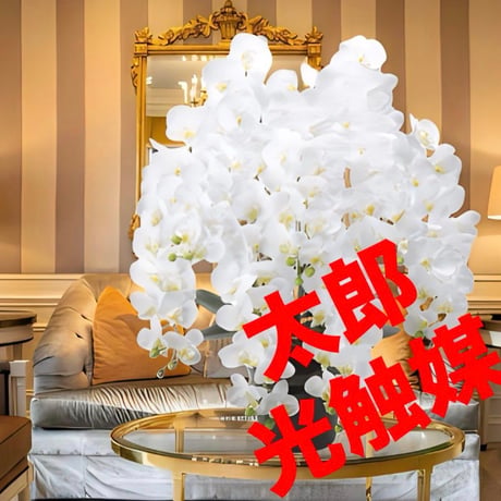 光触媒　人工観葉植物　ウォールグリーン　フェイクグリーン　フレッシュロング胡蝶蘭７本立Ｗ