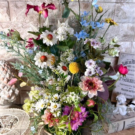 光触媒　人工観葉植物　ウォールグリーン　フェイクグリーン　籠もりアレンジ@