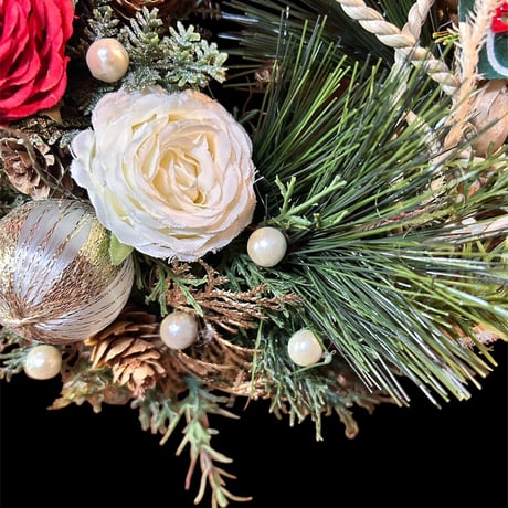 光触媒　人工観葉植物　ウォールグリーン　フェイクグリーン　クリスマス&正月リース
