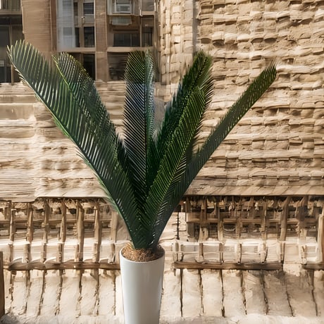 光触媒　人工観葉植物　ウォールグリーン　フェイクグリーン　花器付アレカヤシ100