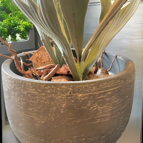 光触媒　人工観葉植物　ウォールグリーン　フェイクグリーン　コウモリラン花器付33