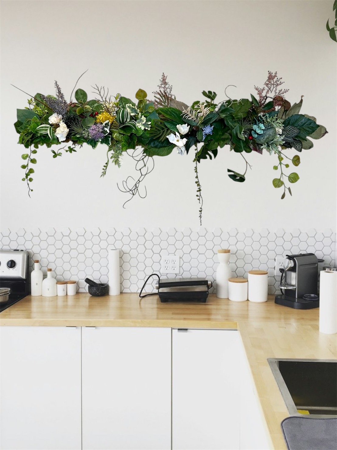 光触媒　人工観葉植物　ウォールグリーン　フェイクグリーン　壁掛けカサブランカ@@ 光触媒 人工観葉植物 ウォールグリーン フェイクグリーン 壁掛け