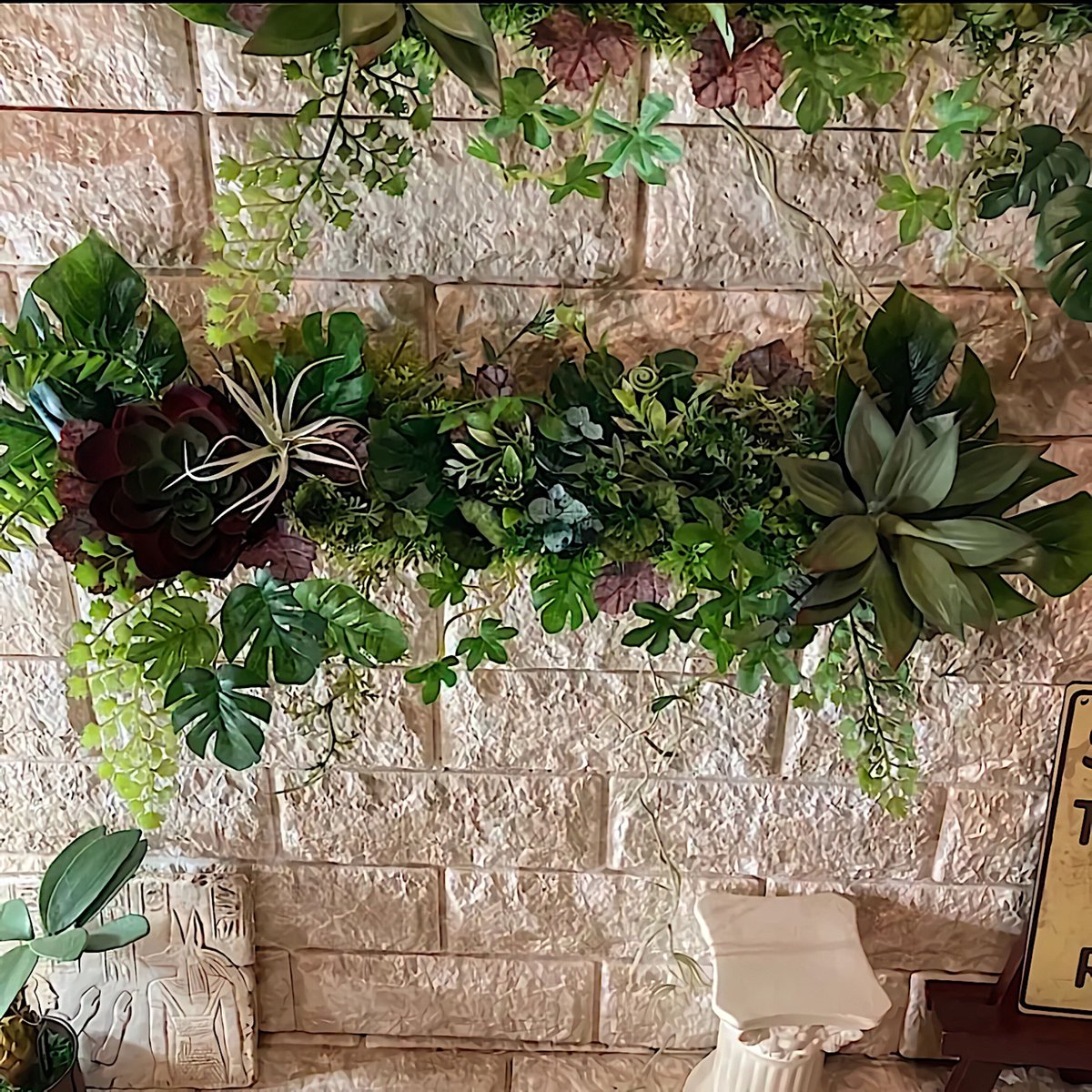 光触媒　人工観葉植物　ウォールグリーン　フェイクグリーン　レッドスターローズ 光触媒 人工観葉植物 ウォールグリーン フェイクグリーン レッドスター