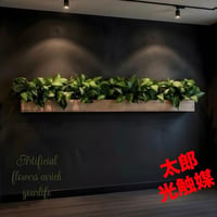 光触媒　人工観葉植物　ウォールグリーン　フェイクグリーン　ウッドボックスzp