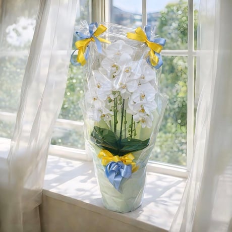 光触媒　人工観葉植物　ウォールグリーン　フェイクグリーン　胡蝶蘭7035aj