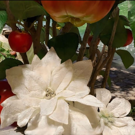 光触媒　人工観葉植物　ウォールグリーン　フェイクグリーン　林檎　リンゴタワー7239