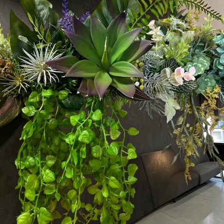 光触媒　人工観葉植物　ウォールグリーン　フェイクグリーン　壁掛け4052