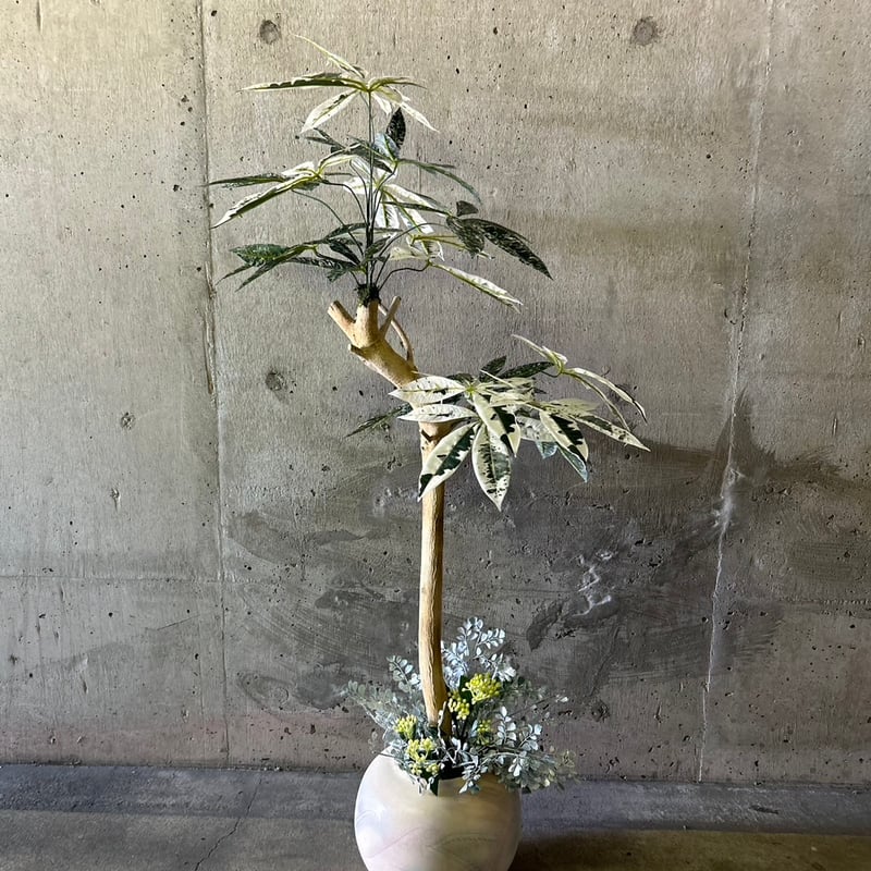 光触媒人工観葉植物ウォールグリーンフェイクグリーン斑入りパキラ175