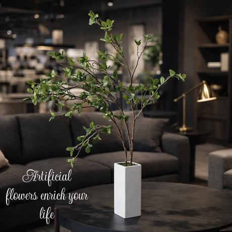 光触媒　人工観葉植物　ウォールグリーン　フェイクグリーン　ドウダン花器付き