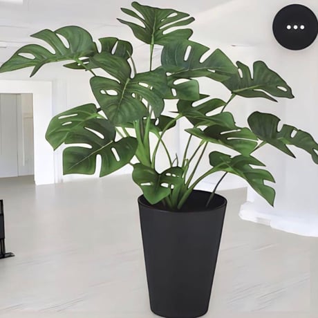 光触媒　人工観葉植物　ウォールグリーン　フェイクグリーン　モンステラブッシュ40