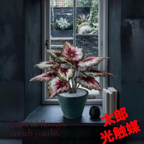 光触媒　人工観葉植物　ウォールグリーン　フェイクグリーン　レックスベコニア