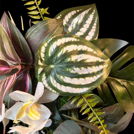 光触媒　人工観葉植物　ウォールグリーン　フェイクグリーン　壁掛け麻アレンジ100
