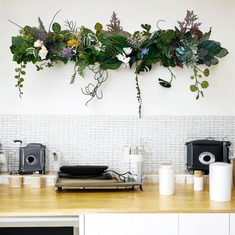 光触媒　人工観葉植物　ウォールグリーン　フェイクグリーン　黒竹南天カゴ付@ 光触媒観葉植物 黒竹&南天1.0 〔フロアタイプ〕 インテリア