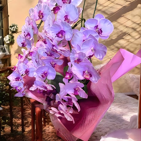 光触媒　人工観葉植物　ウォールグリーン　フェイクグリーン　胡蝶蘭8550