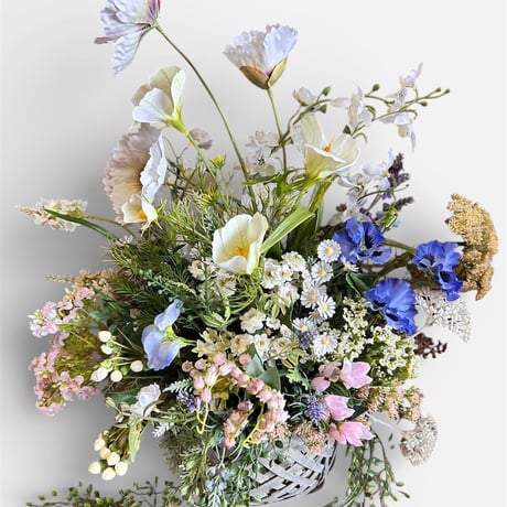 光触媒　人工観葉植物　ウォールグリーン　フェイクグリーン　野花春の花5353