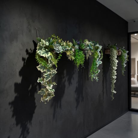 光触媒　人工観葉植物　ウォールグリーン　フェイクグリーン　壁掛け4052